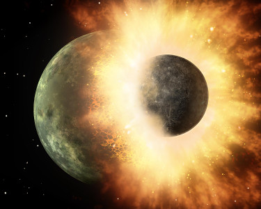 Large planetesimal collision