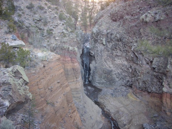 Upper
        Falls, Frijoles Canyon