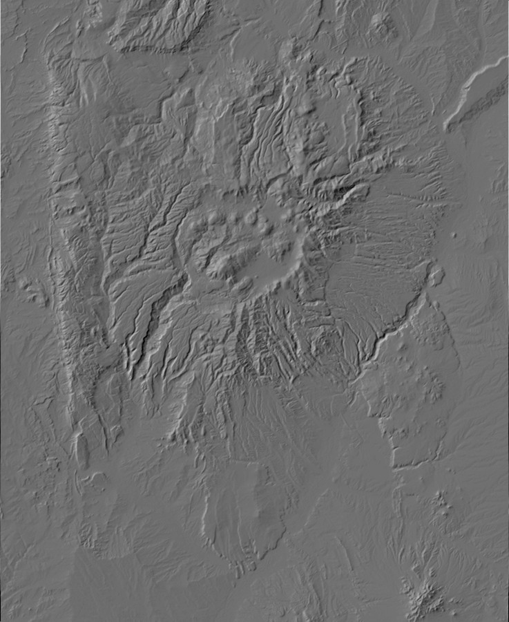 Relief map of the Jemez