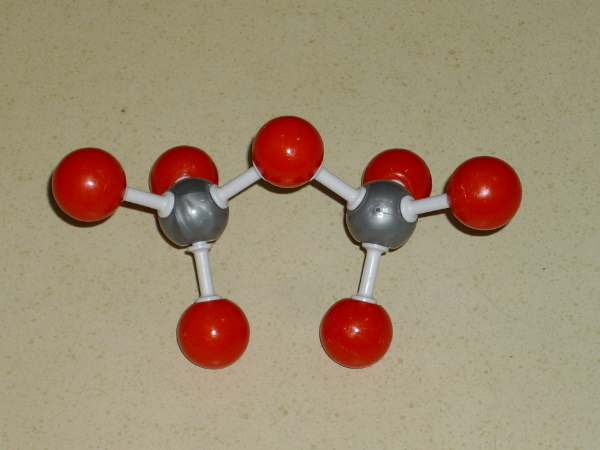 Silica tetrahedra joined at corners